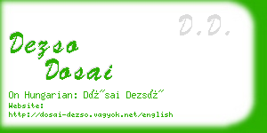 dezso dosai business card